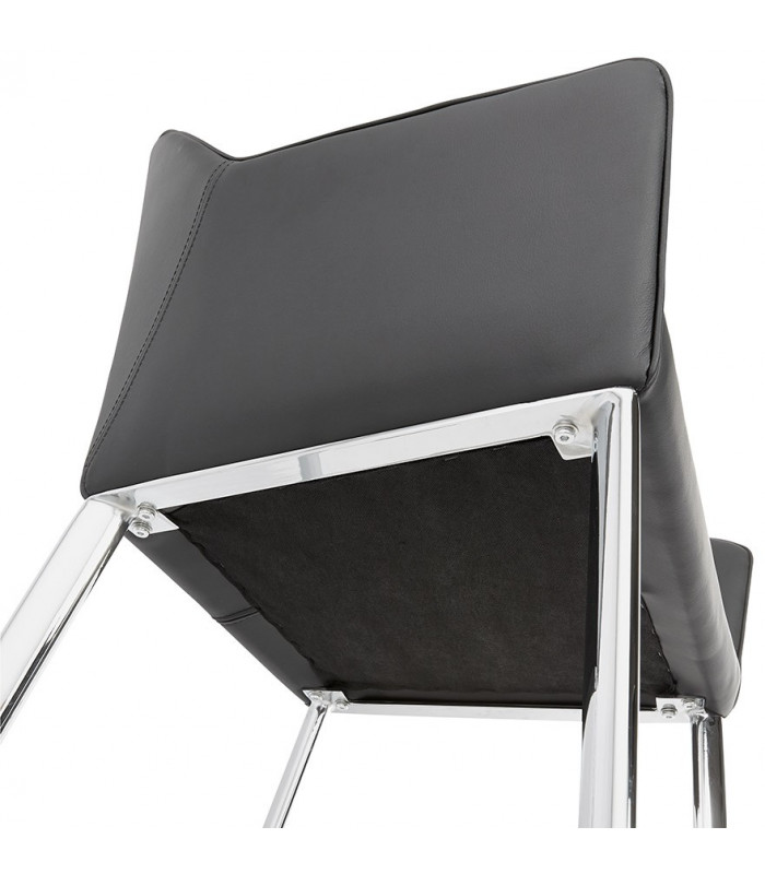 Fauteuil design noir en similicuir Gigo