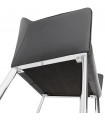 Fauteuil design noir en similicuir Gigo