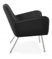 Fauteuil design noir en similicuir Grove