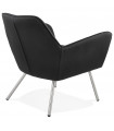 Fauteuil design noir en similicuir Grove