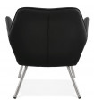 Fauteuil design noir en similicuir Grove