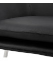 Fauteuil design noir en similicuir Grove