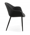 Fauteuil design noir en similicuir Henley