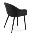 Fauteuil design noir en similicuir Henley