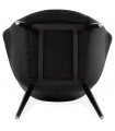 Fauteuil design noir en similicuir Henley