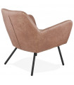 Fauteuil design marron en similicuir Grove