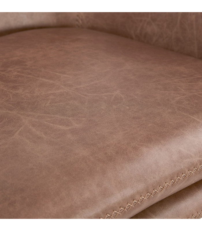 Fauteuil design marron en similicuir Grove
