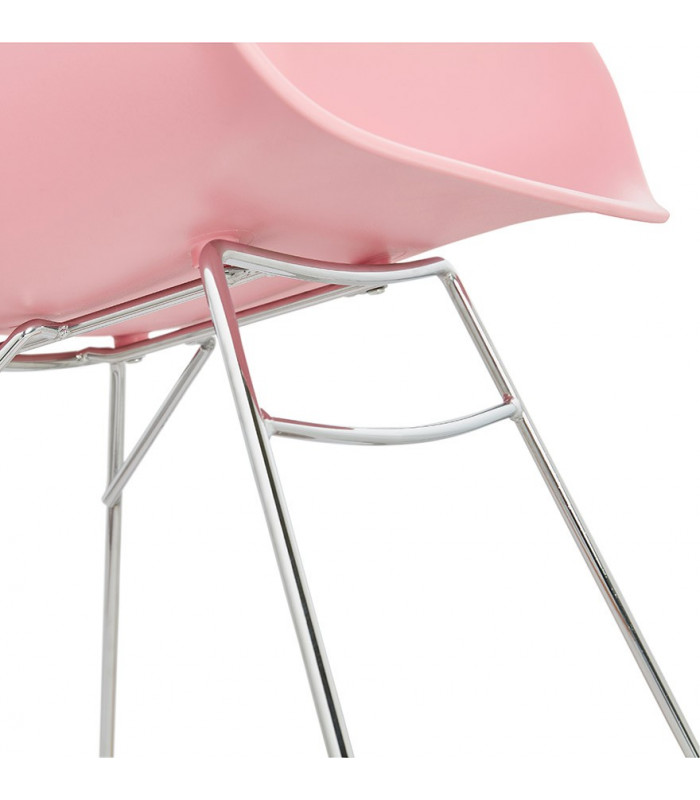 Fauteuil design rose en plastique Firenz