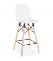 Tabouret de bar design blanc en plastique Harewood Mini