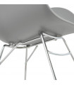 Fauteuil design gris en plastique Firenz