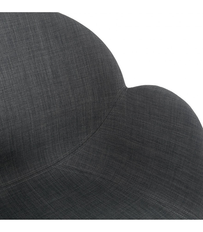 Fauteuil design gris foncé en tissu Agassi