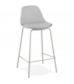 Tabouret de bar design gris en plastique Confetti Mini