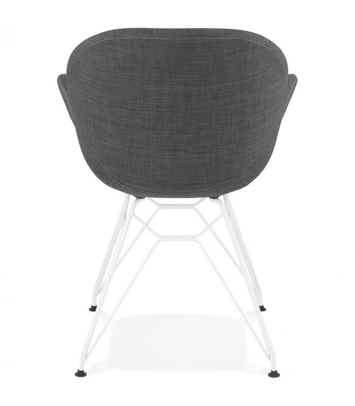 Fauteuil design gris foncé en tissu Gianna