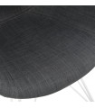 Fauteuil design gris foncé en tissu Gianna