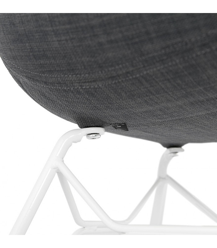Fauteuil design gris foncé en tissu Gianna