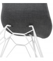 Fauteuil design gris foncé en tissu Gianna