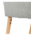 Fauteuil design gris en tissu Ikos