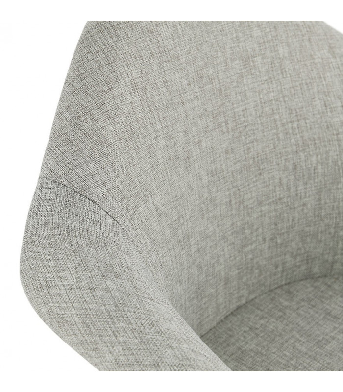 Fauteuil design gris en tissu Glimpse