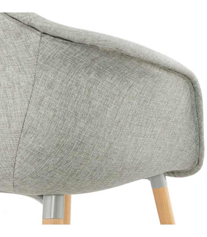 Fauteuil design gris en tissu Glimpse