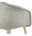 Fauteuil design gris en tissu Glimpse