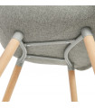 Fauteuil design gris en tissu Glimpse