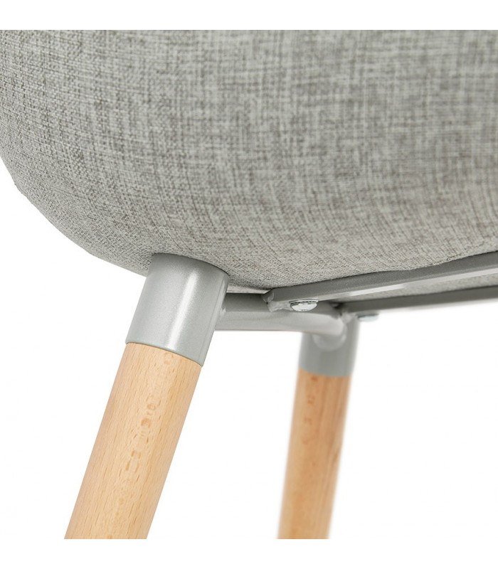 Fauteuil design gris en tissu Glimpse