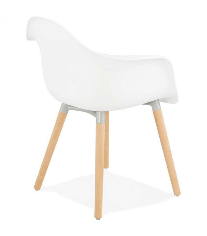 Fauteuil design blanc en plastique Britton