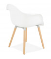 Fauteuil design blanc en plastique Britton
