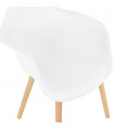 Fauteuil design blanc en plastique Britton