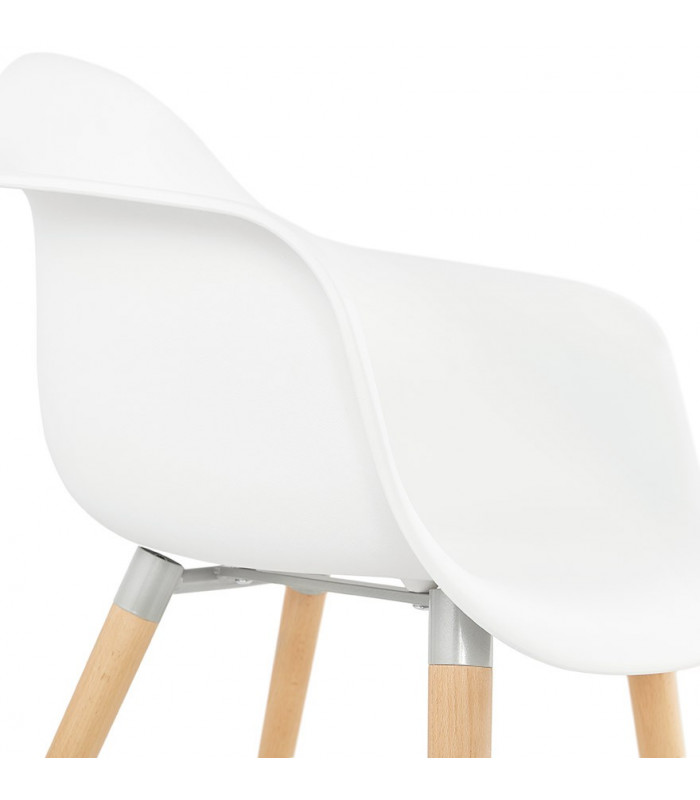 Fauteuil design blanc en plastique Britton