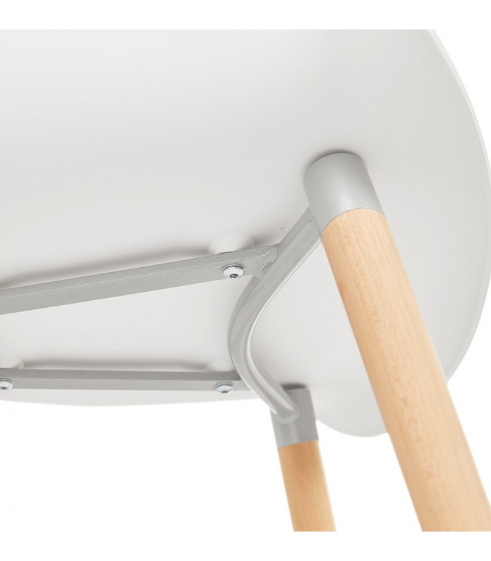 Fauteuil design blanc en plastique Britton
