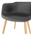 Fauteuil design noir en plastique Britton