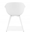 Fauteuil design blanc en plastique Nadina