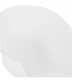Fauteuil design blanc en plastique Nadina