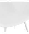 Fauteuil design blanc en plastique Nadina
