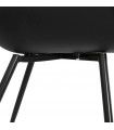 Fauteuil design noir en plastique Nadina