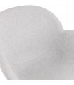 Fauteuil design gris clair en tissu Ortona