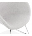 Fauteuil design gris clair en tissu Ortona
