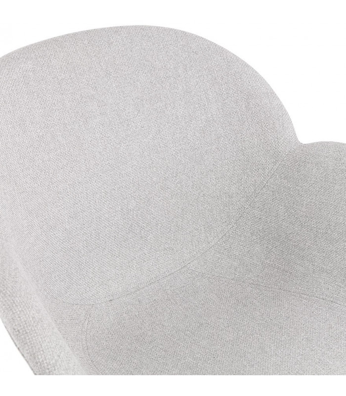 Fauteuil design gris clair en tissu Marcella