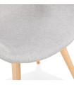 Fauteuil design gris clair en tissu Marcella