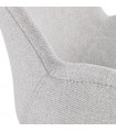 Fauteuil design gris clair en tissu Agassi