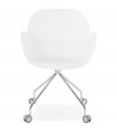 Fauteuil design blanc en plastique Malia