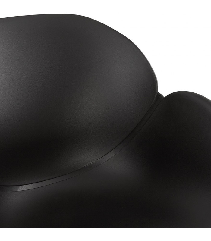 Fauteuil design noir en plastique Malia