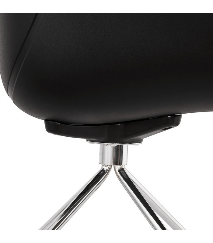 Fauteuil design noir en plastique Malia