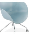 Fauteuil design bleu en plastique Malia