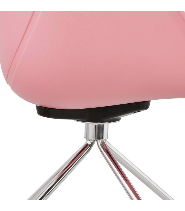 Fauteuil design rose en plastique Malia