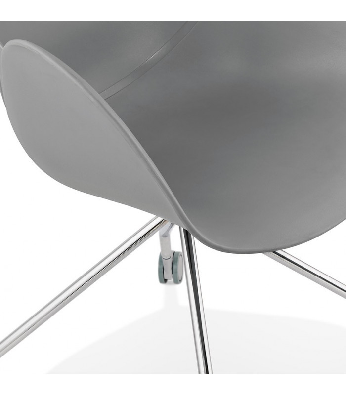 Fauteuil design gris en plastique Malia