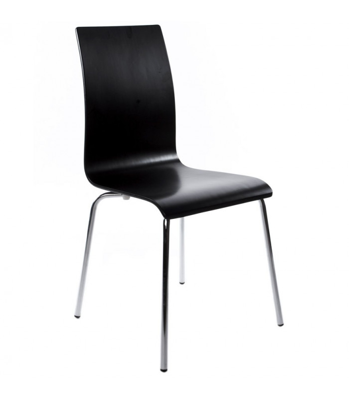 chaise design (non empilable) noir en bois Boyer