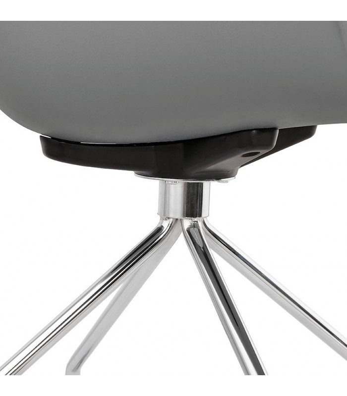 Fauteuil design gris en plastique Malia