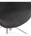 Fauteuil design gris foncé en tissu Jemma